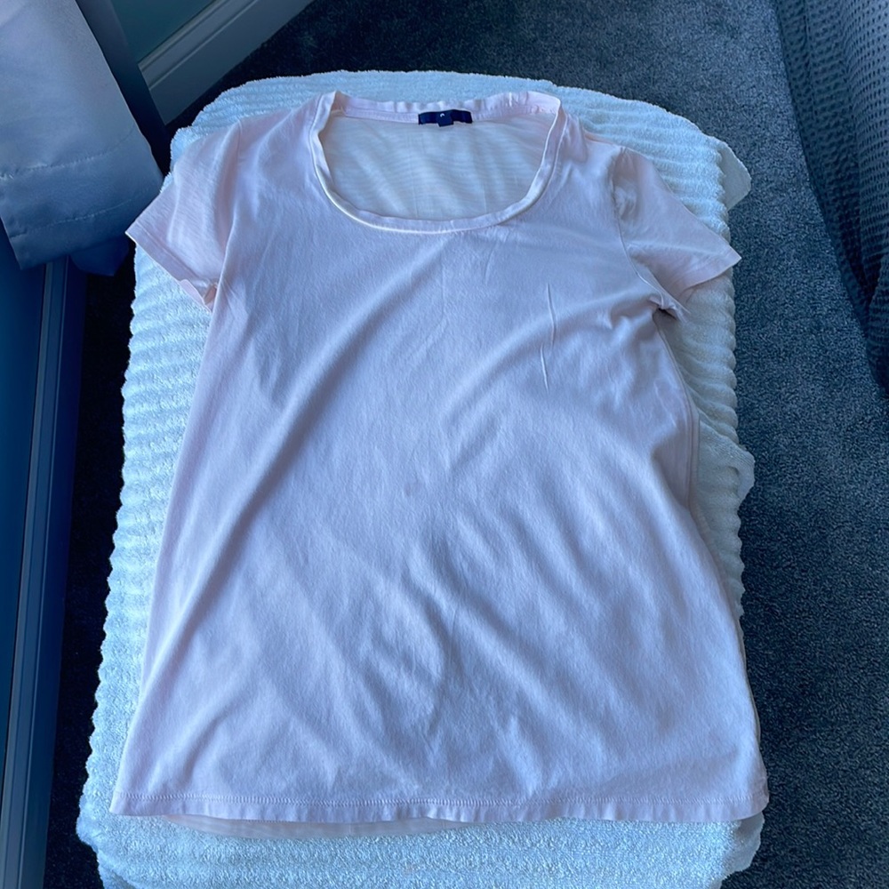 GAP Pale Pink Sheer-Backed Short Sleeve Tee Size S